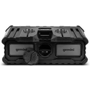 Gemini® Soundsplash Portable Waterproof Floating Bluetooth® True Wireless Dual-Woofer Party System with Lights, Black, SOSP-8