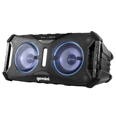 Gemini® Soundsplash Portable Waterproof Floating Bluetooth® True Wireless Dual-Woofer Party System with Lights, Black, SOSP-8