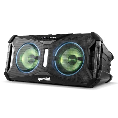 Gemini® Soundsplash Portable Waterproof Floating Bluetooth® True Wireless Dual-Woofer Party System with Lights, Black, SOSP-8