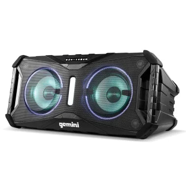 Gemini® Soundsplash Portable Waterproof Floating Bluetooth® True Wireless Dual-Woofer Party System with Lights, Black, SOSP-8