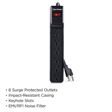 CyberPower® 6-Outlet Essential Surge Protector (4ft)