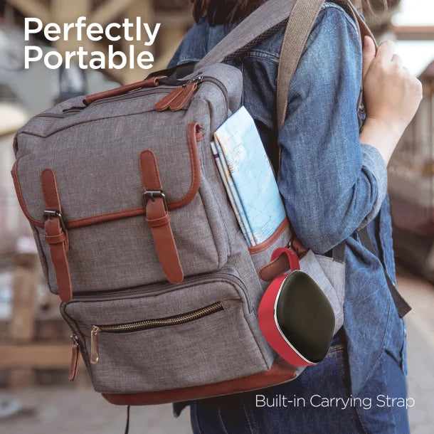 HyperGear® Fabrix Mini Portable Bluetooth® Rechargeable Speaker with Microphone (Red)