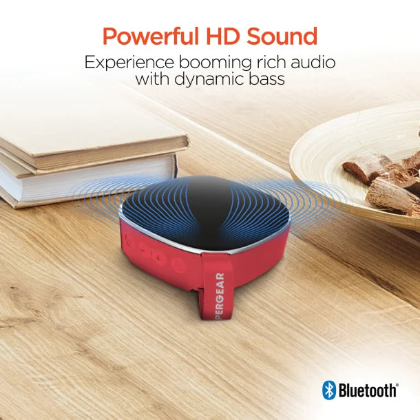 HyperGear® Fabrix Mini Portable Bluetooth® Rechargeable Speaker with Microphone (Red)