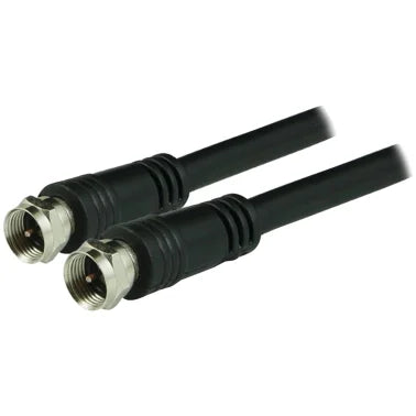 GE® RG6 Coaxial Cable with F-Type Connectors, Black (25 Ft.)