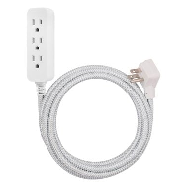 Cordinate® 3-Outlet Grounded Surge Protector (Gray)