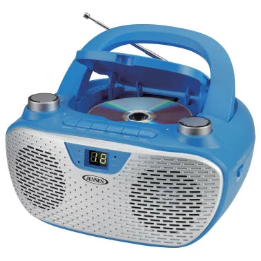 JENSEN® CD-485 1-Watt Portable Stereo CD Player with AM/FM Radio (Blue)