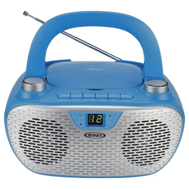 JENSEN® CD-485 1-Watt Portable Stereo CD Player with AM/FM Radio (Blue)