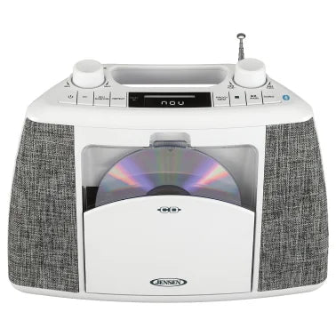 JENSEN® Portable Bluetooth® CD Music System with FM Radio, CD-565 (White)