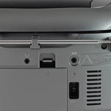 JENSEN® CD-590 1-Watt Portable Stereo CD and Cassette Player/Recorder with AM/FM Radio and Bluetooth® (Gray)