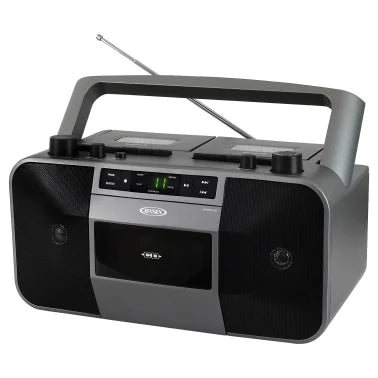 JENSEN® MCR-1500 Portable Stereo CD Player and Dual-Deck Cassette Player/Recorder with AM/FM Radio