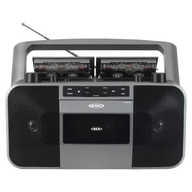 JENSEN® MCR-1500 Portable Stereo CD Player and Dual-Deck Cassette Player/Recorder with AM/FM Radio