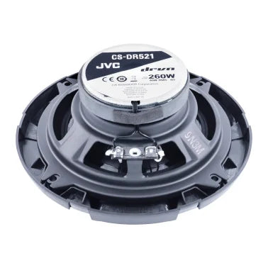 JVC® drvn DR Series CS-DR521 5.25-In. 260-Watt-Max, 2-Way Shallow-Mount Coaxial Speakers, Black, 2 Pack