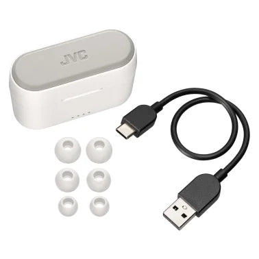 JVC® RIPTIDZ Bluetooth® Earbuds, True Wireless with Charging Case (White)