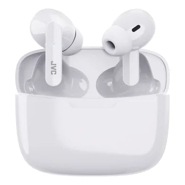 JVC® Ultra-Compact Bluetooth® Earbuds, True Wireless with Charging Case, HA-D5T (Coconut White)