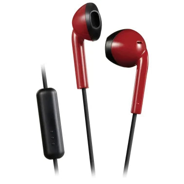 JVC® Retro In-Ear Wired Earbuds with Microphone (Red)