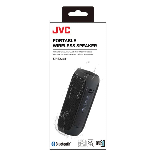 JVC® True Wireless Stereo Portable Bluetooth® Speaker, Black, SPS-X3BT