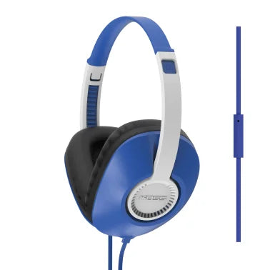 KOSS® Over-Ear Headphones with Microphone and In-Line Remote, UR23i (Blue)