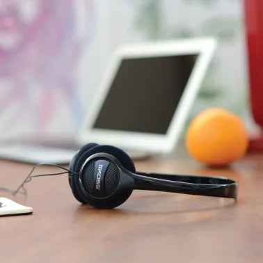 KOSS® KPH7iK On-Ear Headphones with Microphone, In-Line Remote, and Adjustable Headband, Black