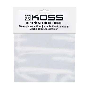 KOSS® KPH7 On-Ear Headphones in Hang Bag Packaging, Black