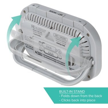 La Crosse Technology® Battery-Powered Tri-Color LCD Wireless 2-Piece Digital Weather Thermometer Station with Hygrometer and Calendar