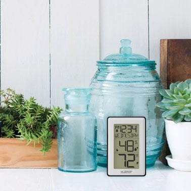 La Crosse Technology® Battery-Powered LCD Wireless Digital Weather Thermometer Station with Hygrometer and Calendar