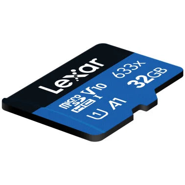 Lexar® High-Performance BLUE Series 32 GB 633x UHS-I microSDHC™ Memory Cards with SD Adapter, 2 Pack