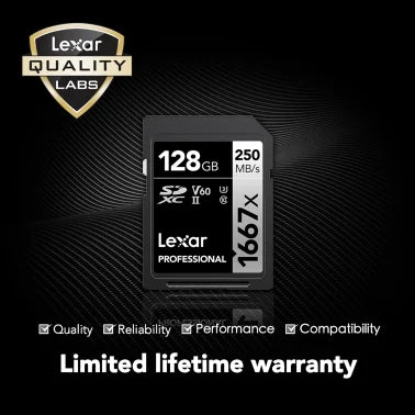Lexar® Professional SILVER Series 1667x SDXC™ UHS-II Card, 2 Pack (128 GB)