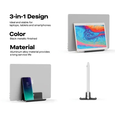 Mobile Pixels Vertical Laptop Stand, Black