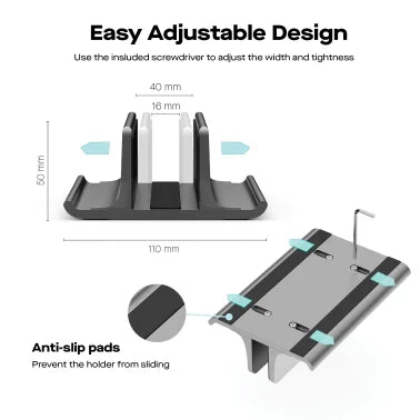 Mobile Pixels Vertical Laptop Stand, Black