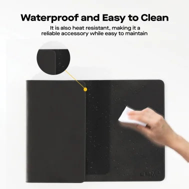 Mobile Pixels 31.5-In. x 15.75-In. PU Leather Desk Mat (Black)