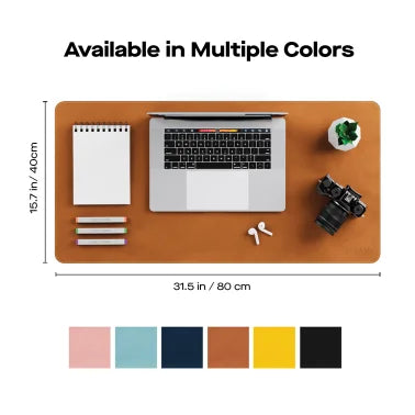 Mobile Pixels 31.5-In. x 15.75-In. PU Leather Desk Mat (Oak Brown)