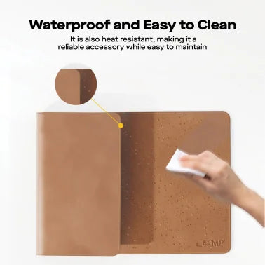 Mobile Pixels 31.5-In. x 15.75-In. PU Leather Desk Mat (Oak Brown)