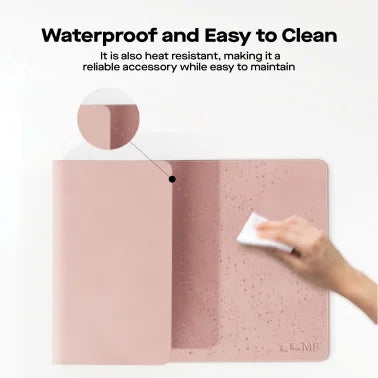 Mobile Pixels PU Leather Desk Mat (Coral Pink)