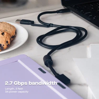 Mobile Pixels 3-Ft. USB-C® to USB-C® Cable with Type-A Adapter, Black