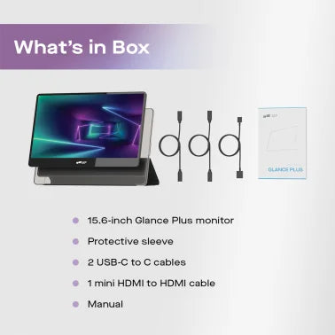 Mobile Pixels Glance™ Plus Portable 15.6-In. 1080p Full HD OLED Monitor