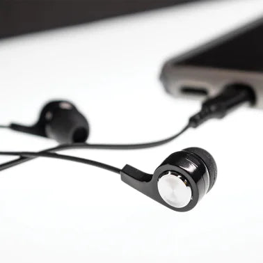 Maxell® Sync Up Type-C® Wired Earbuds with Microphone, Black