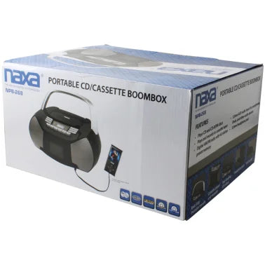 Naxa® Portable CD/Cassette Boom Box