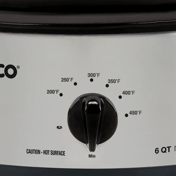 NESCO® 6-Qt. 750-Watt Roaster with Porcelain Cookwell (Silver)