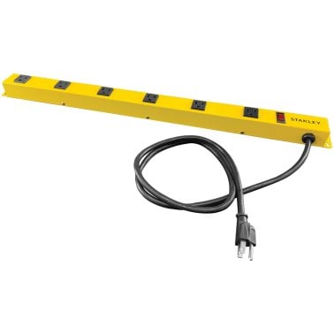 STANLEY® ShopMAX Pro 600-Joules Surge Protector Power Bar, 6 Outlets, 4-Ft. Cord, 31613