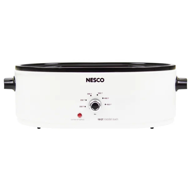 NESCO® 18-Qt. 1,450-Watt Roaster with Porcelain Cookwell (White)