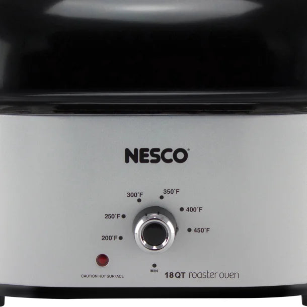 NESCO® 18-Qt. 1,450-Watt Roaster with Porcelain Cookwell (Silver)