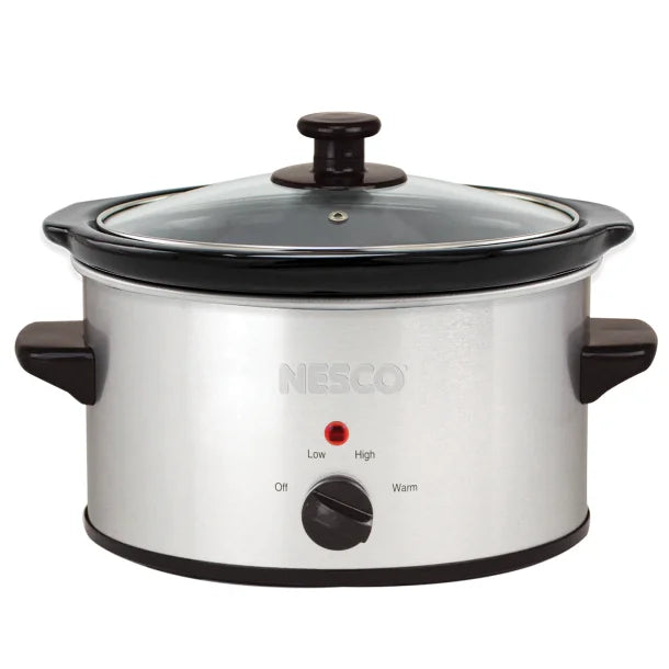 NESCO® 1.5-Qt. 120-Watt Metallic Slow Cooker (Silver)