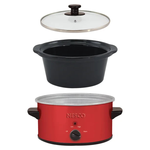 NESCO® 1.5-Qt. 120-Watt Metallic Slow Cooker (Red)