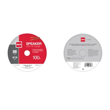 RCA 16-Gauge Speaker Wire, Clear (100 Ft.)