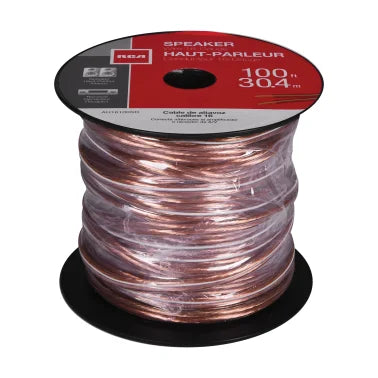 RCA 16-Gauge Speaker Wire, Clear (100 Ft.)