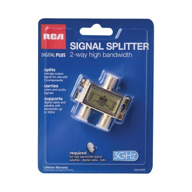 RCA 2-Way 2.4-GHz Bi-Directional Coaxial Splitter