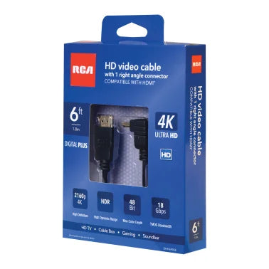 RCA 6-Ft. HDMI® Cable with 1 Right-Angle Connector