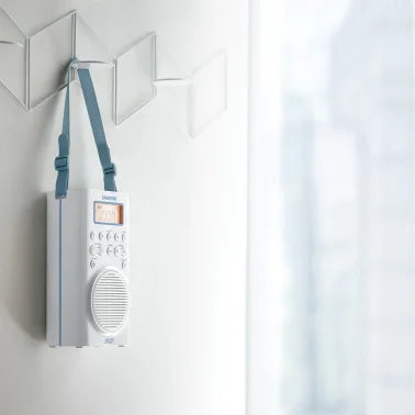 Sangean® H205 Portable 3-Band AM/FM/Weather-Alert Waterproof Shower Clock Radio