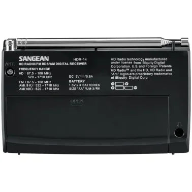 Sangean® HDR-14 Portable HD Radio™/FM-Stereo/AM Digital Radio