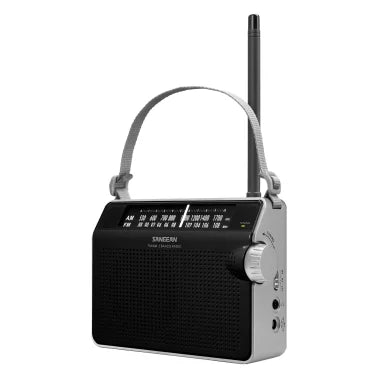 Sangean® PR-D6 Retro AM/FM Portable Analog-Tuning Radio with Strap